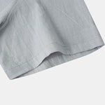 Men's Cotton Linen Textured Half Placket Short Sleeve Shirt
