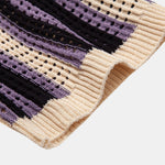 Stripe Eyelet Crochet Shirt