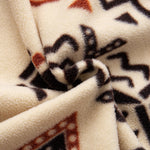 Relax Fit Tribal Geometry Teddy Hoodie & Shorts