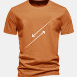 Regular Fit Fighter Jets Print Cotton T-Shirt