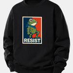 Resist Portland Frog Print Relax Fit Sweatshirt