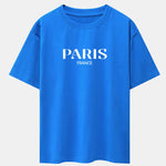 Paris Print Drop Shoulder Oversize T-Shirt