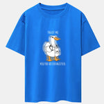 Funny Doctor Goose Print Drop Shoulder Oversize T-Shirt
