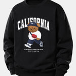 California Fashion Bear Print Relax Fit Sweatshirt