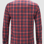 Men's Plaid Loose Fit Casual Long Sleeve Shirt