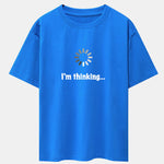 I'm Thinking Print Drop Shoulder Oversize T-Shirt