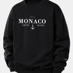 Monaco Slogan Print Relax Fit Sweatshirt