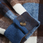 Men's Wool Blend Plaid Lapel Shirt Jacket