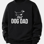 Hot Dog Dad Print Relax Fit Sweatshirt