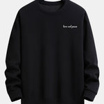 Love And Peace Print Relax Fit Sweatshirt