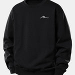 Man Slogan Print Relax Fit Sweatshirt