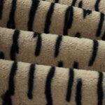 Men's Faux Fur Irregular Tiger Pattern Casual Button-up Jacket