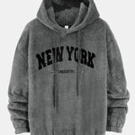 New York Embroidery Teddy Hoodie