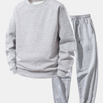 Basic Crew Neck Sweatshirt & Jogger Pants