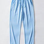 Long Sleeve Muscle Fit Ribbed Stand Collar Shirt & Straight Leg Ribbed Pants