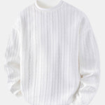 Relax Fit Twist Jacquard Crew Neck Sweatshirt
