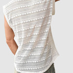 Men's lace vest elastic personality hollow lapel shirt