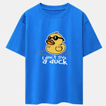 Yellow Duck With Sunglasses Print Drop Shoulder Oversize T-Shirt