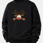 Christmas Reindeer Print Relax Fit Sweatshirt