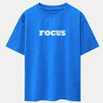 Vague Focus Print Drop Shoulder Oversize T-Shirt