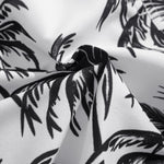 Relax Fit Palm Tree Print Button Up Shirt & Palm Tree Print Swim Short