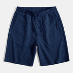 3 Pieces Diamond Geometric Jacquard Drawstring Shorts