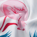 Flamingo Leaf Print Button Up Shirt & Swim Shorts
