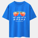 Sunglasses Palm Tree Print Drop Shoulder Oversize T-Shirt