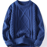 Twist Jacquard Crew Neck Sweater