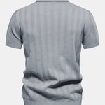 Stripe Knit Polo Shirt