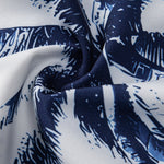 Palm Tree Print Button Up Shirt & Man Mid Length Drawstring Swim Shorts