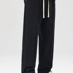 Line Dachshund Print Relax Fit Hoodie & Straight Leg Pleated Pintuck Sweatpants