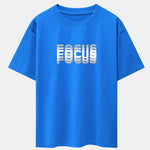 Focus Slogan Print Drop Shoulder Oversize T-Shirt