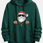Hip Hop Santa Claus Print Relax Fit Hoodie
