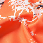 Palm Tree Tropical Flora Print Button Up Shirt