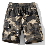 Paisley California Print Drop Shoulder Oversize T-Shirt & Camouflage Drawstring Cargo Shorts