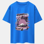 Tokyo Speed Car Print Drop Shoulder Oversize T-Shirt