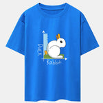 Rabbit Or Duck Optical Illusion Print Drop Shoulder Oversize T-Shirt