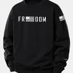 American Freedom Print Relax Fit Sweatshirt