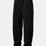 Relax Fit Quarter Zip Ethnic Geometric Patchwork Teddy Sweatshirt & Corduroy Jogger Pants