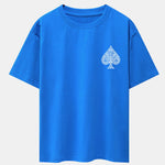 Ace Of Spades Print Drop Shoulder Oversize T-Shirt