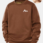 Men Print Teddy Fleece Lined Sweatshirt