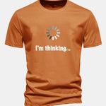 Regular Fit I'm Thinking Print Cotton T-Shirt