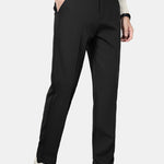 Warm Fleece-Lined Slim Fit Tapered Cropped Trousers