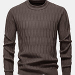 Textured Crew Neck Sweater