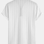 Textured Zipper Polo