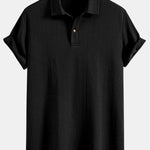 Textured Jacquard Knit Polo Shirt