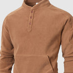Men's slim-fit long-sleeved stand-up collar simple casual sweatshirt