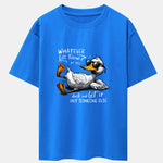 Sunglasses Goose Print Drop Shoulder Oversize T-Shirt