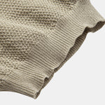 Textured Zip Up Knit Polo Shirt